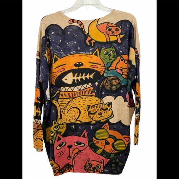 Purplish London Light Weight Top Tunic Sweater - Picture 2 of 13